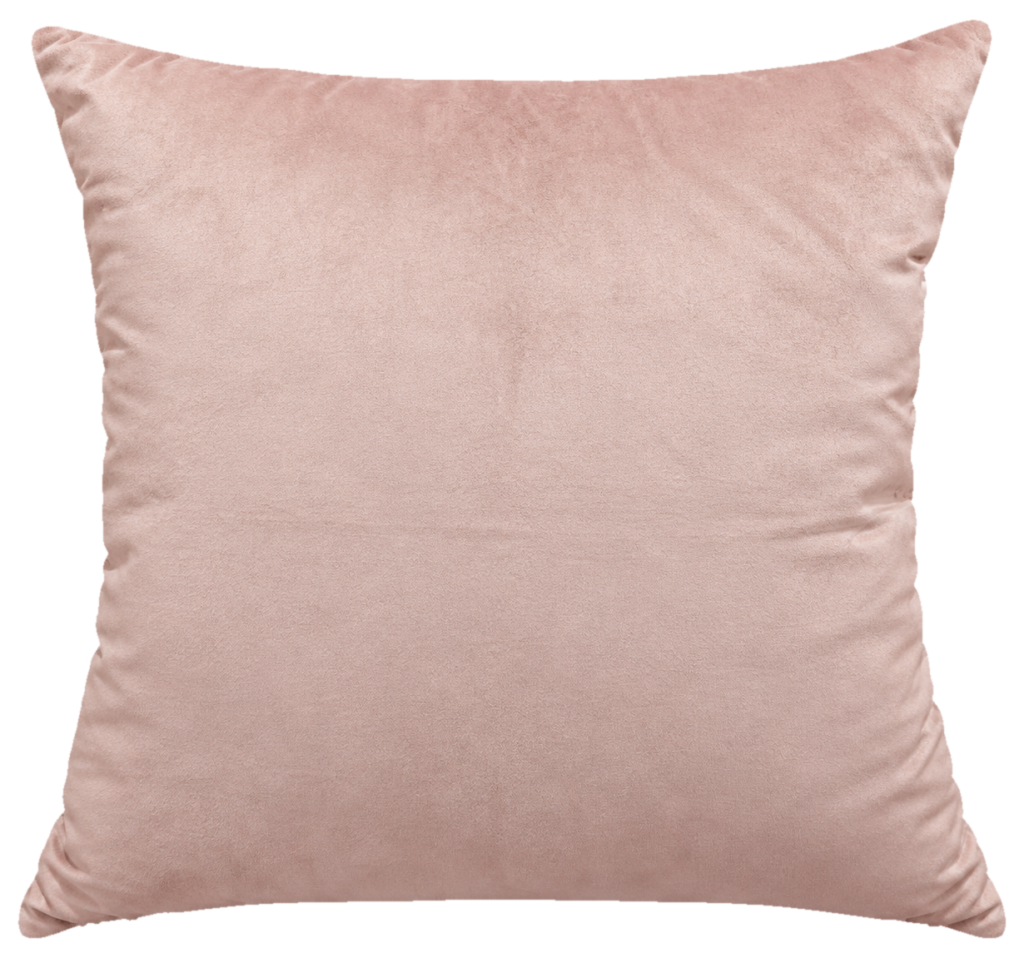 Almofada Veludo Rosa-Chá Quadrada 45x45